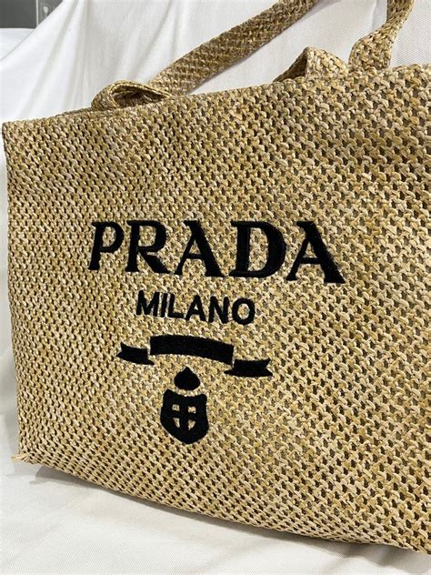 prada blue beach bag|Prada beach bag for sale.